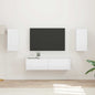 Conjunto de mueble de TV 4 pcs brillante Madera de ingeniería