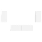 Conjunto de mueble de TV 4 pcs brillante Madera de ingeniería
