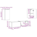 Conjunto de mueble de TV 4 pcs brillante Madera de ingeniería