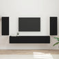 Conjunto de mueble de TV 4 pcs brillante Madera de ingeniería