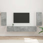 Conjunto de mueble de TV 4 pcs brillante Madera de ingeniería