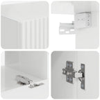 Conjunto de mueble de TV 4 pcs brillante Madera de ingeniería