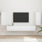 Conjunto de mueble de TV 4 pcs brillante Madera de ingeniería