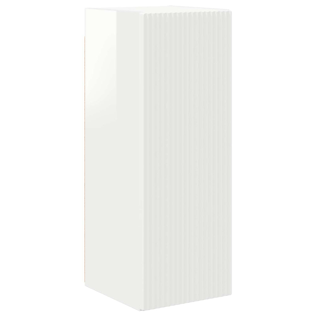 Conjunto de mueble de TV 4 pcs brillante Madera de ingeniería