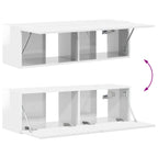 Conjunto de mueble de TV 4 pcs brillante Madera de ingeniería