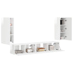 Conjunto de mueble de TV 4 pcs brillante Madera de ingeniería