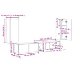 Conjunto de mueble de TV 4 pcs brillante Madera de ingeniería