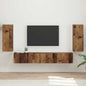 Conjunto de mueble de TV 4 pcs brillante Madera de ingeniería