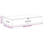 Caixa de Armazenamento 2 pçs Creme 100 x 50 x 18 cm
