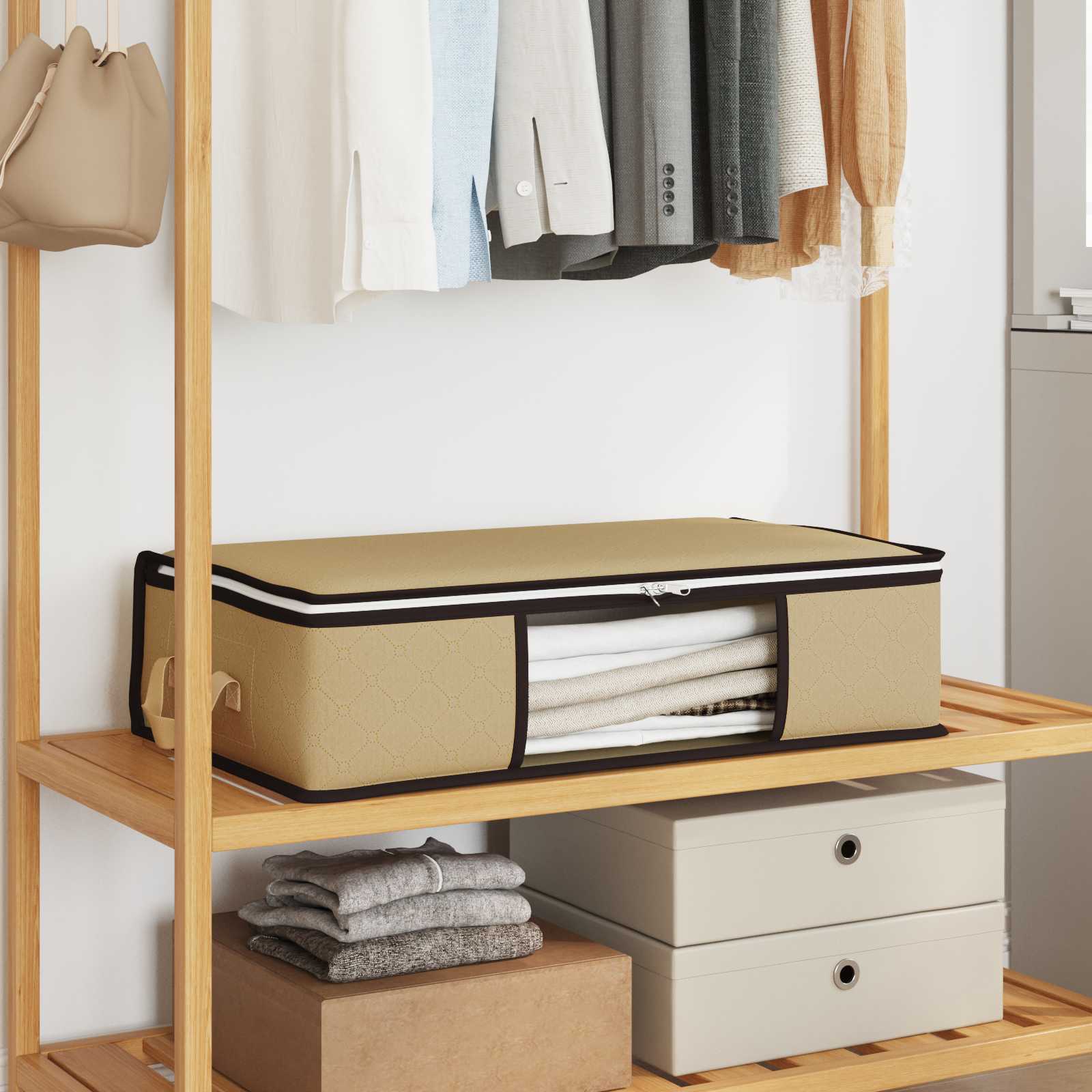 Storage box with clear side window