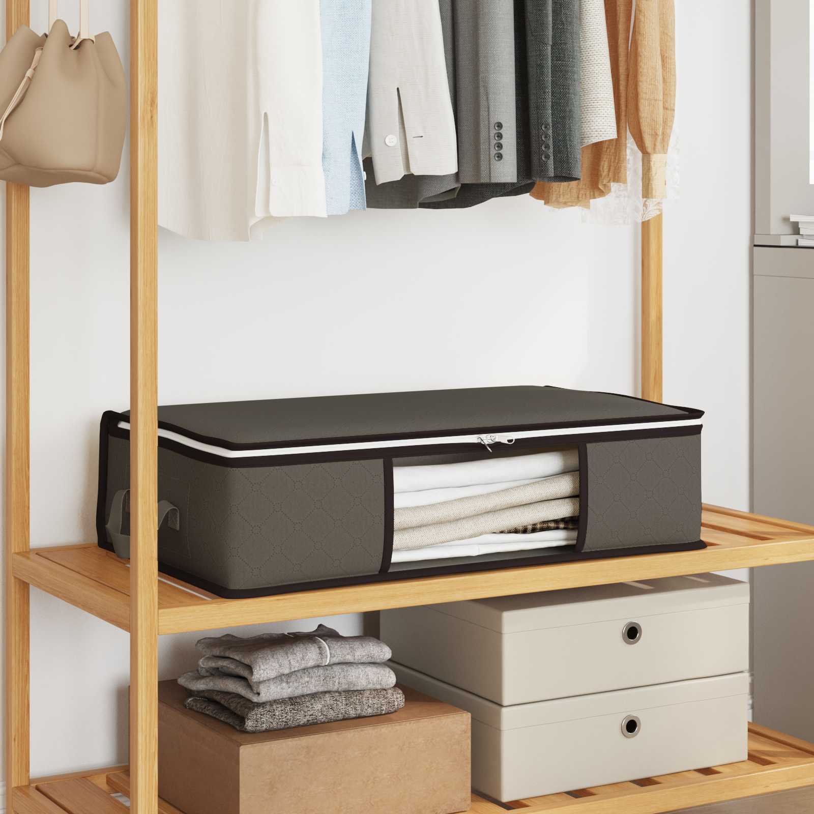 Storage box with clear side window