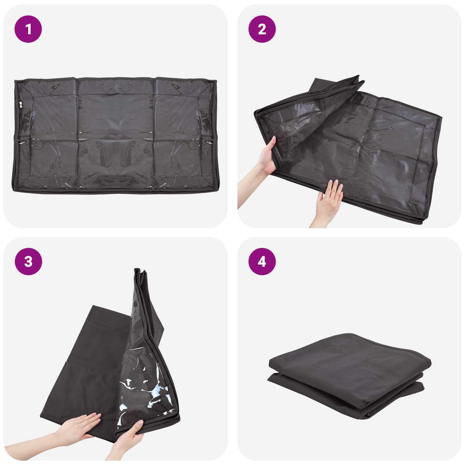 Caja de almacenamiento con ventana superior transparente