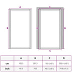Puerta para el Hogar 102 x 201,5 x 3,5 cm