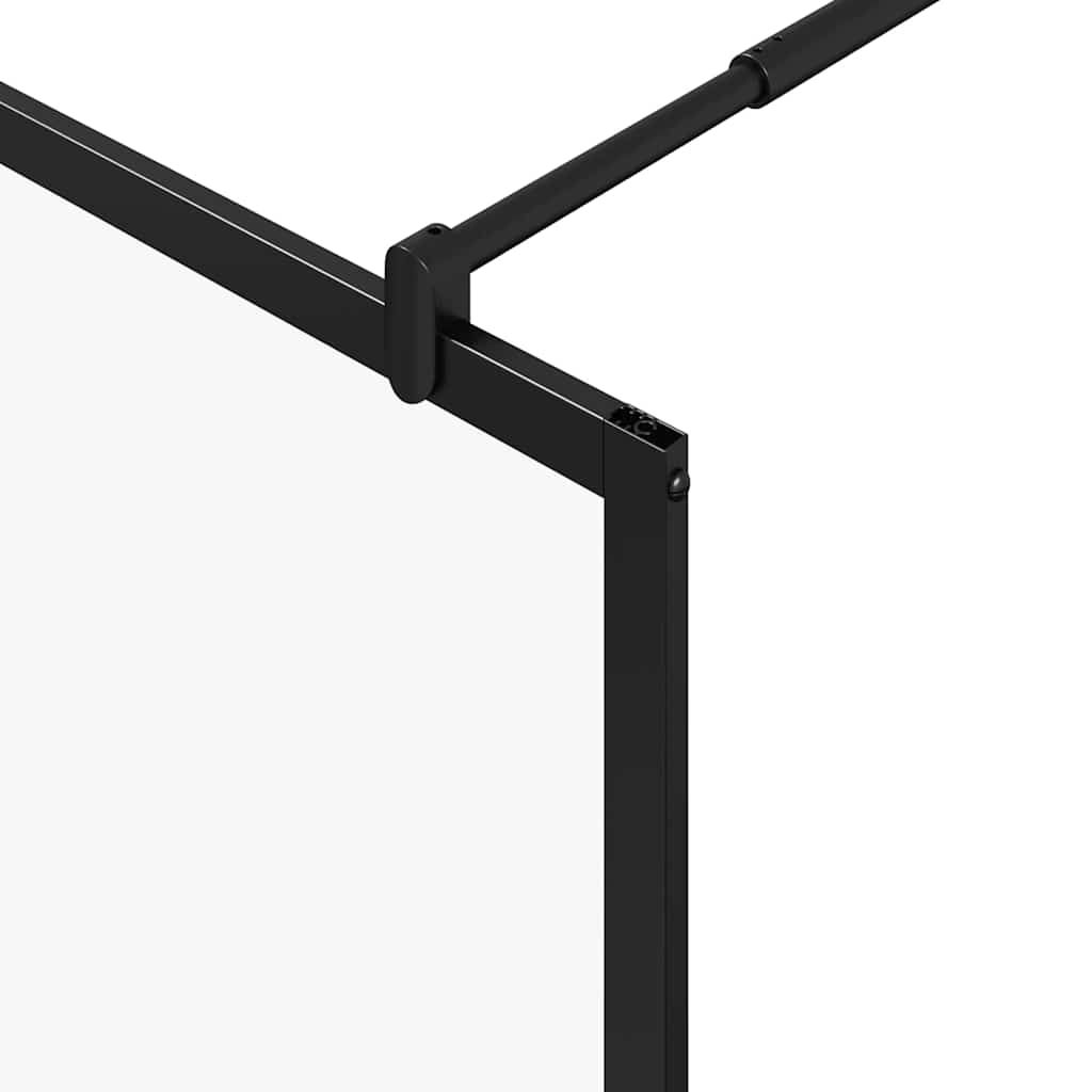 Pared de Ducha Walk-in Negro 100 x 195 x 0,5 cm