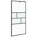 Pared de Ducha Walk-in Negro 100 x 195 x 0,5 cm