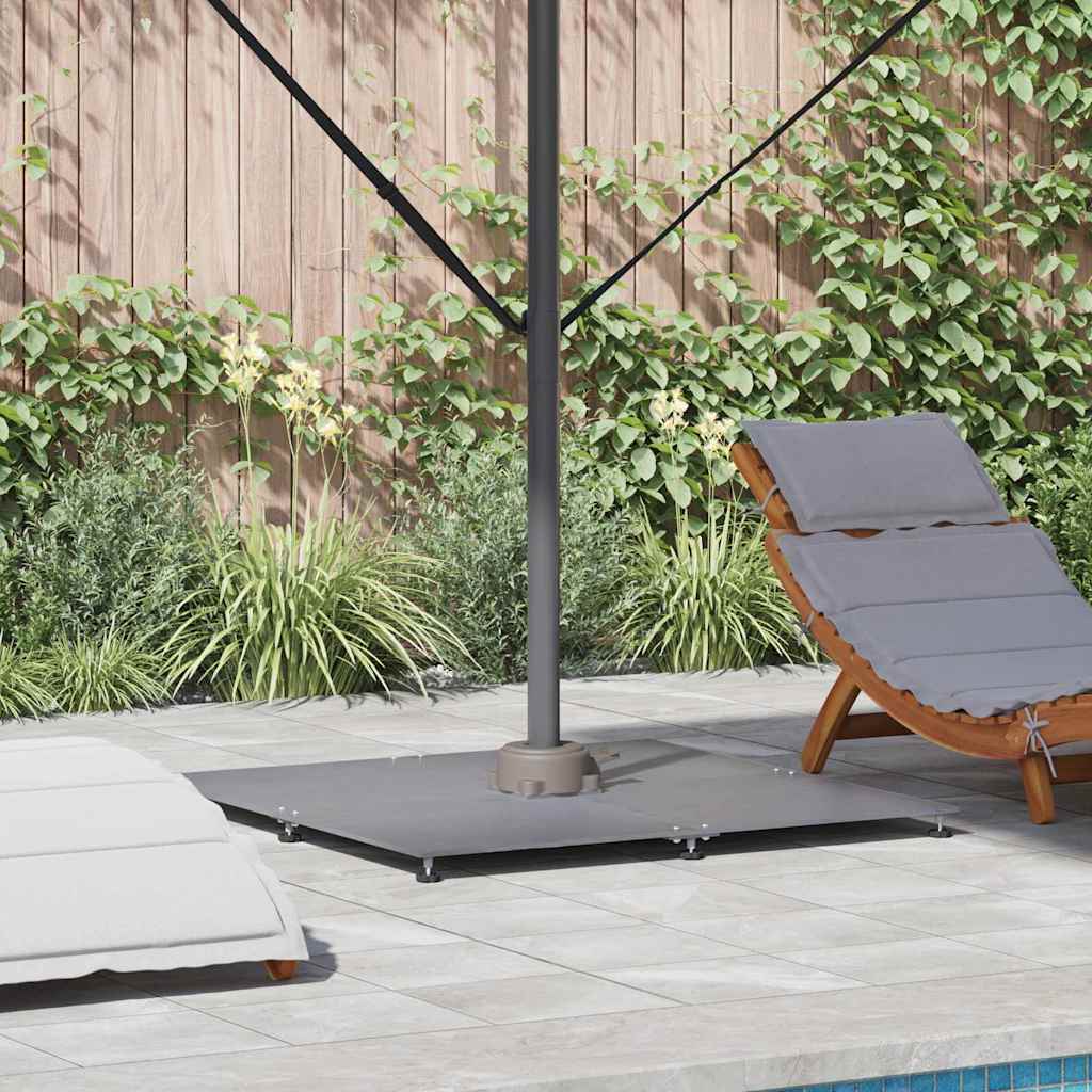 Base para sombrilla Aspecto de madera gris oscuro