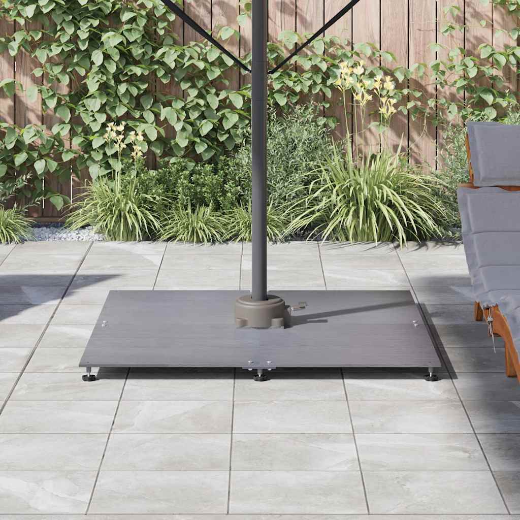 Base para sombrilla Aspecto de madera gris oscuro