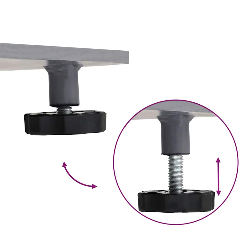 Base para sombrilla Aspecto de madera gris oscuro