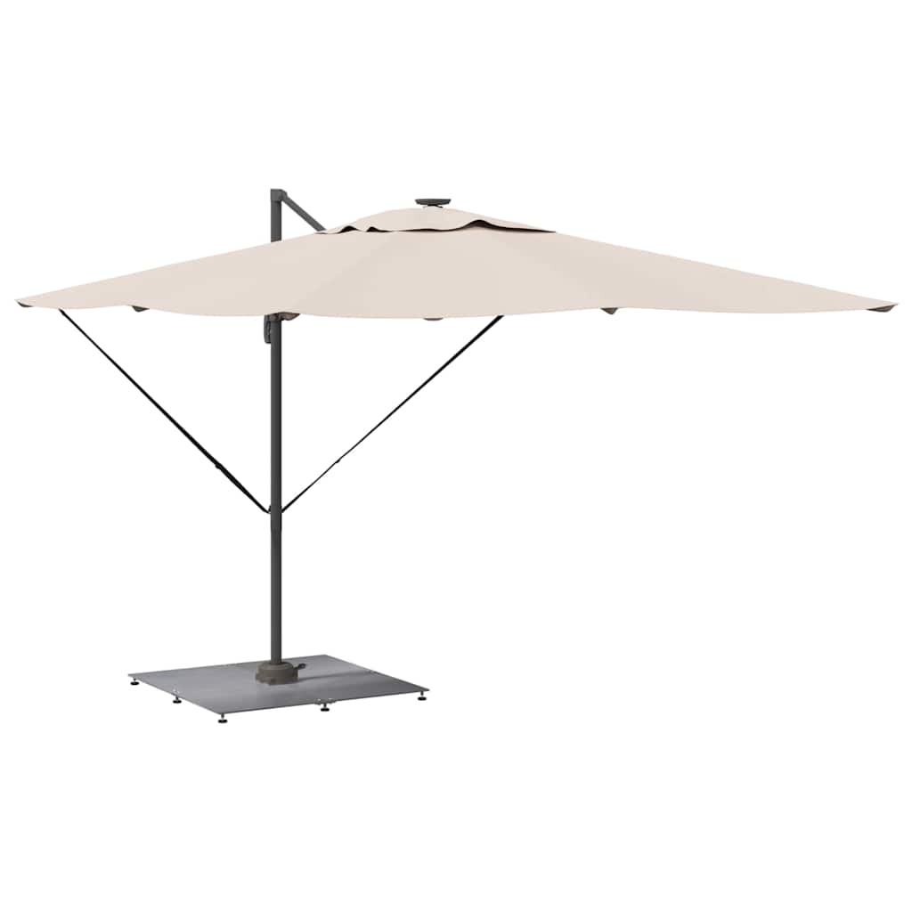 Base para sombrilla Aspecto de madera gris oscuro