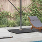 Base para sombrilla Aspecto de madera gris oscuro