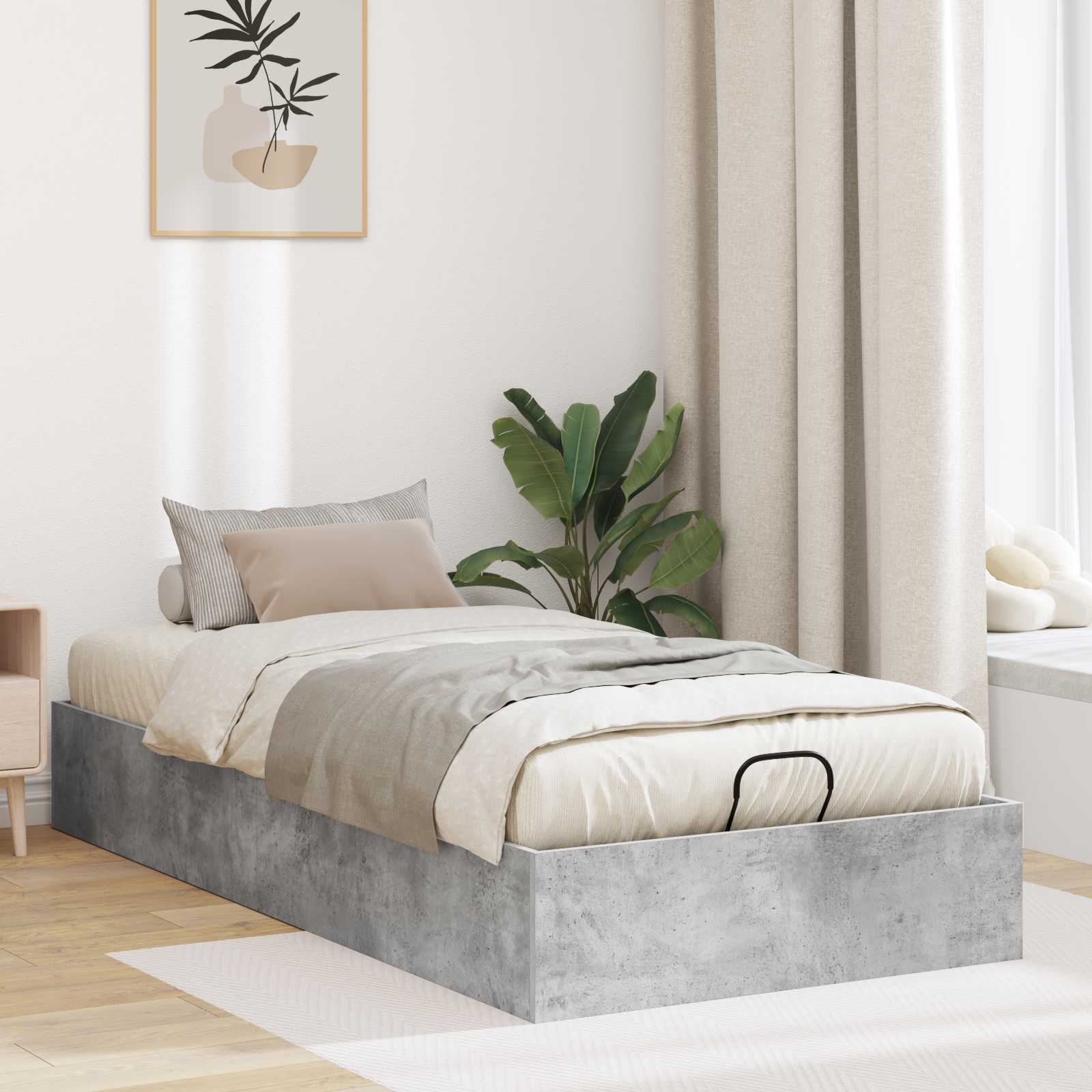 Estrutura de Cama Otomana 75,5 x 190 cm Madeira processada