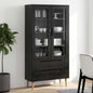 Gabinete de Exhibición de Vidrio Negro 90 x 35 x 175 cm
