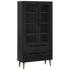 Gabinete de Exhibición de Vidrio Negro 90 x 35 x 175 cm