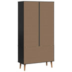 Gabinete de Exhibición de Vidrio Negro 90 x 35 x 175 cm