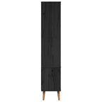 Gabinete de Exhibición de Vidrio Negro 90 x 35 x 175 cm