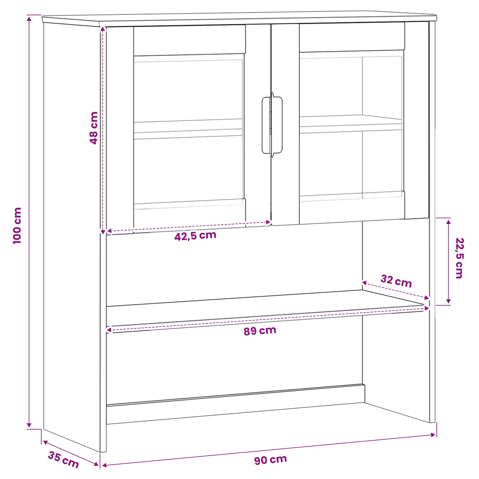 Hutch Caramelo 90 x 35 x 100 cm