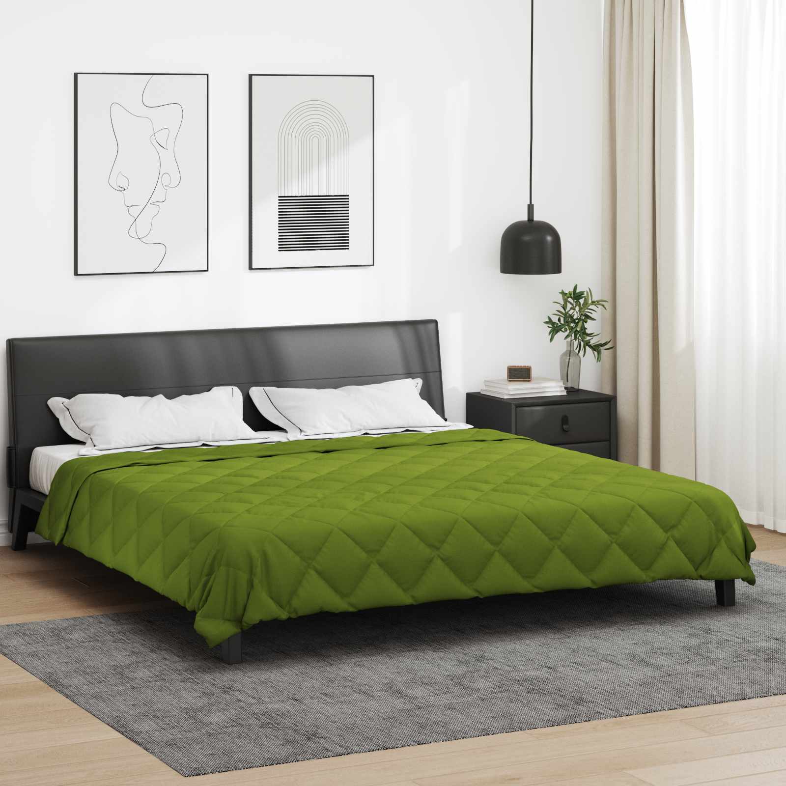 Anthracite Summer Duvet 200 x 135 cm Microfiber