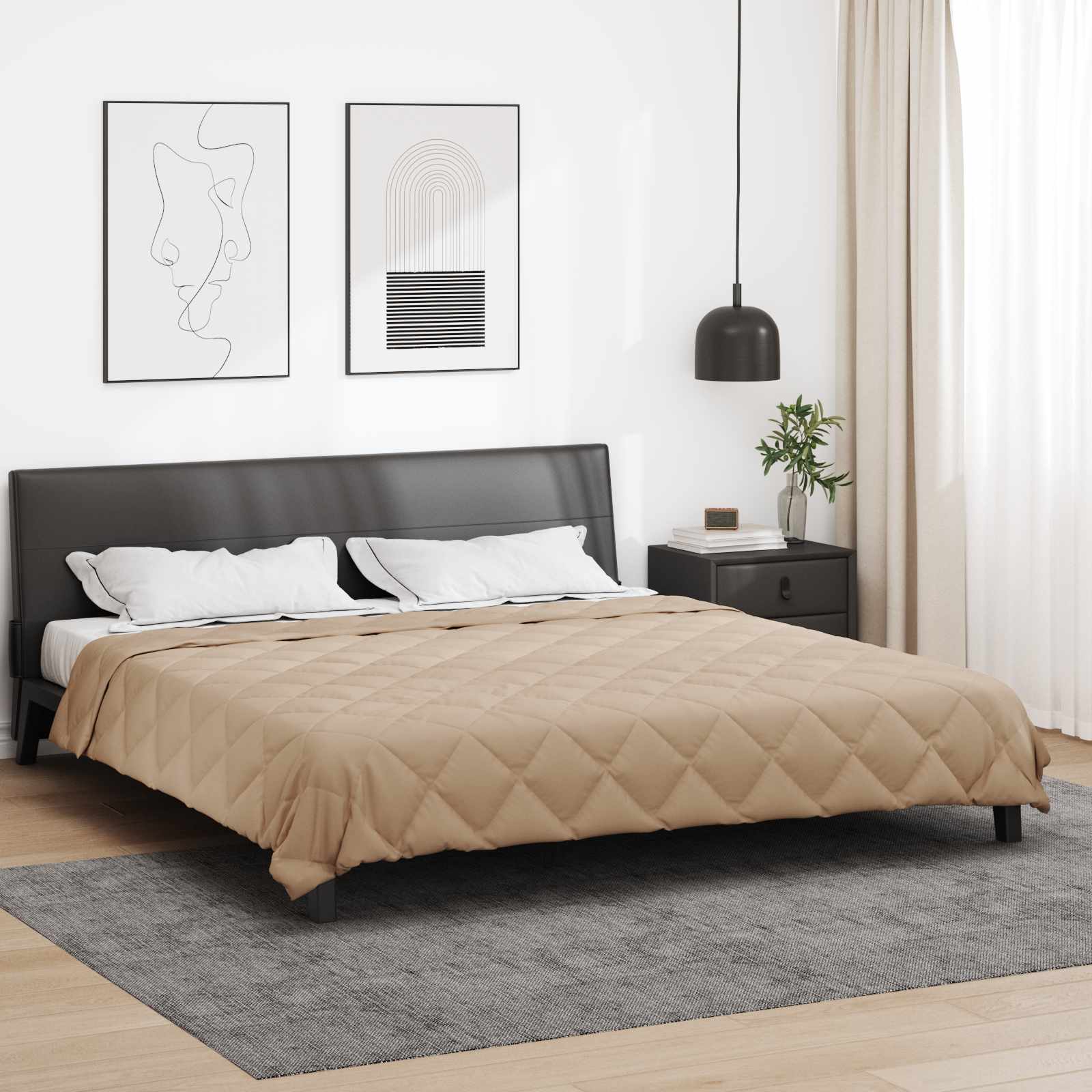 Anthracite Summer Duvet 200 x 135 cm Microfiber