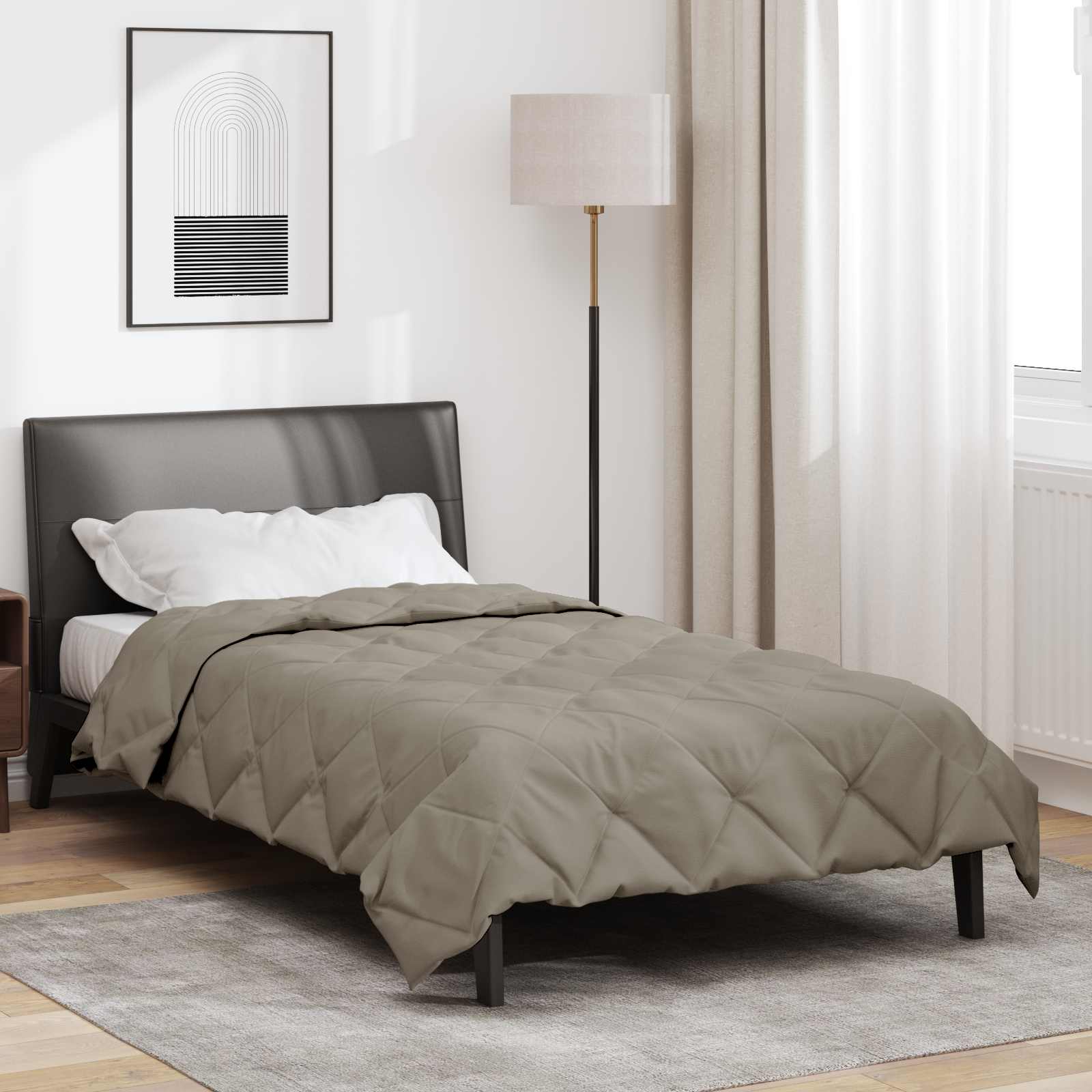 Anthracite Summer Duvet 200 x 135 cm Microfiber