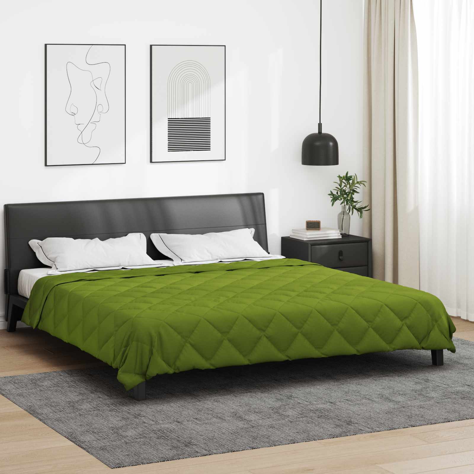 All-Season Duvet Anthracite 135 x 200 cm Microfiber