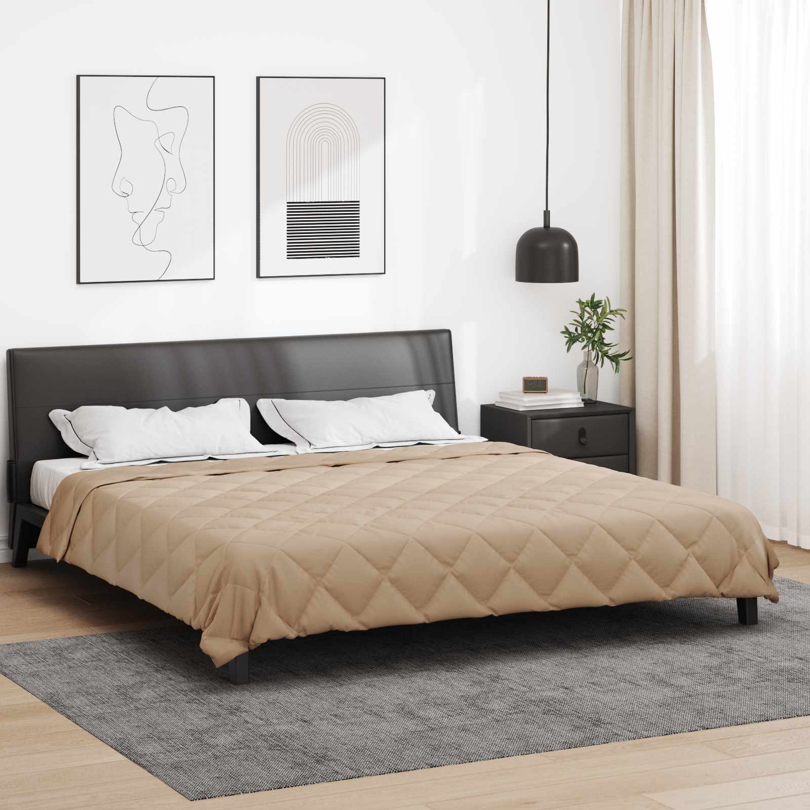 All-Season Duvet Anthracite 135 x 200 cm Microfiber
