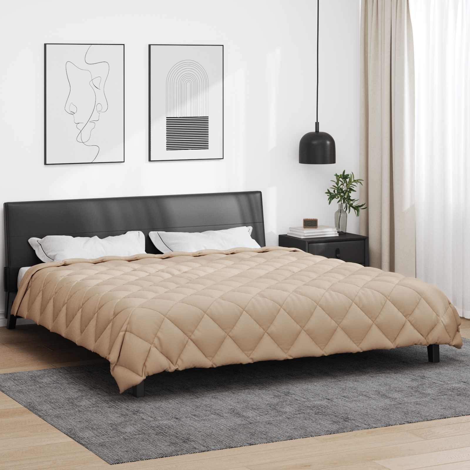 Anthracite Winter Duvet 135 x 200 cm Microfiber