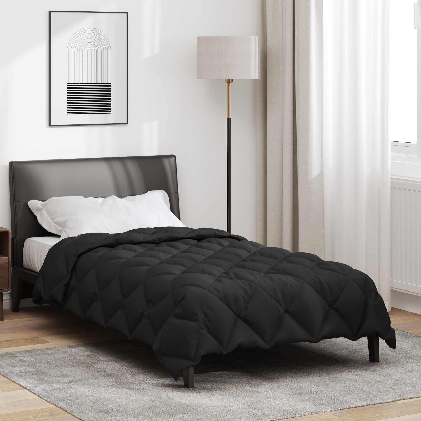Anthracite Winter Duvet 135 x 200 cm Microfiber