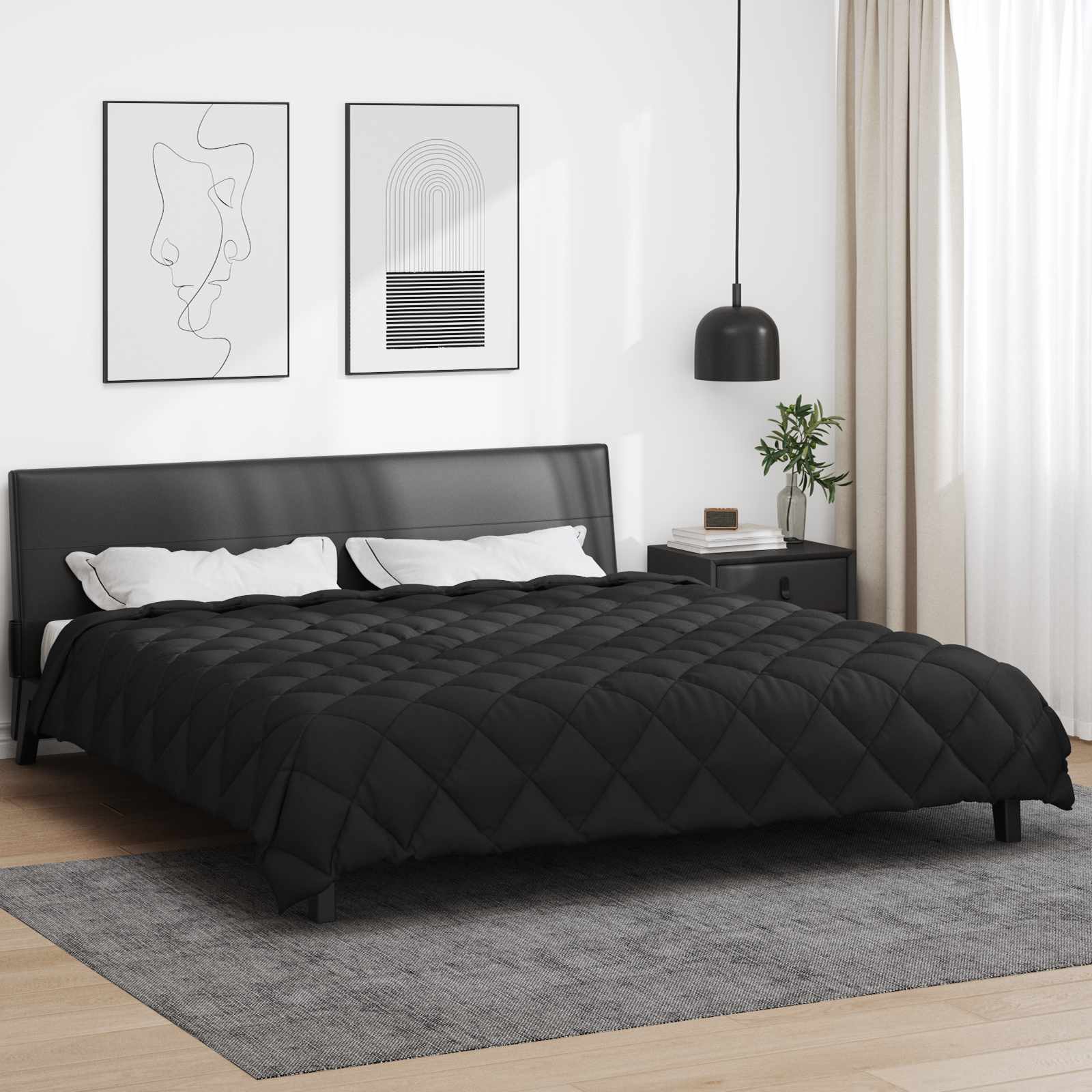 Anthracite Winter Duvet 135 x 200 cm Microfiber