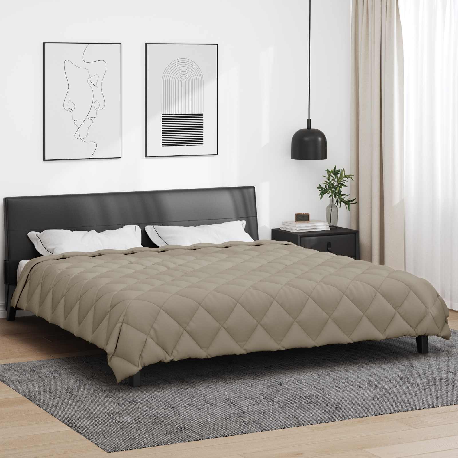 Anthracite Winter Duvet 135 x 200 cm Microfiber