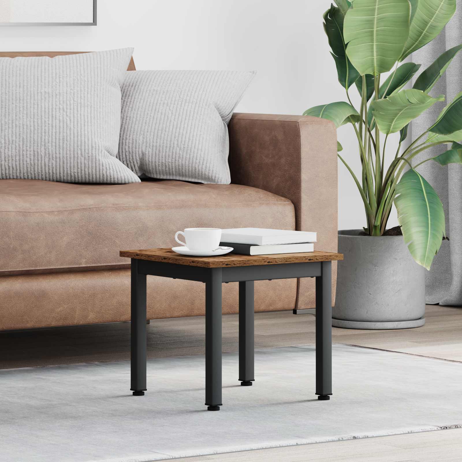 Sonoma Grey Coffee Table 100 x 100 x 45 cm Engineered Wood