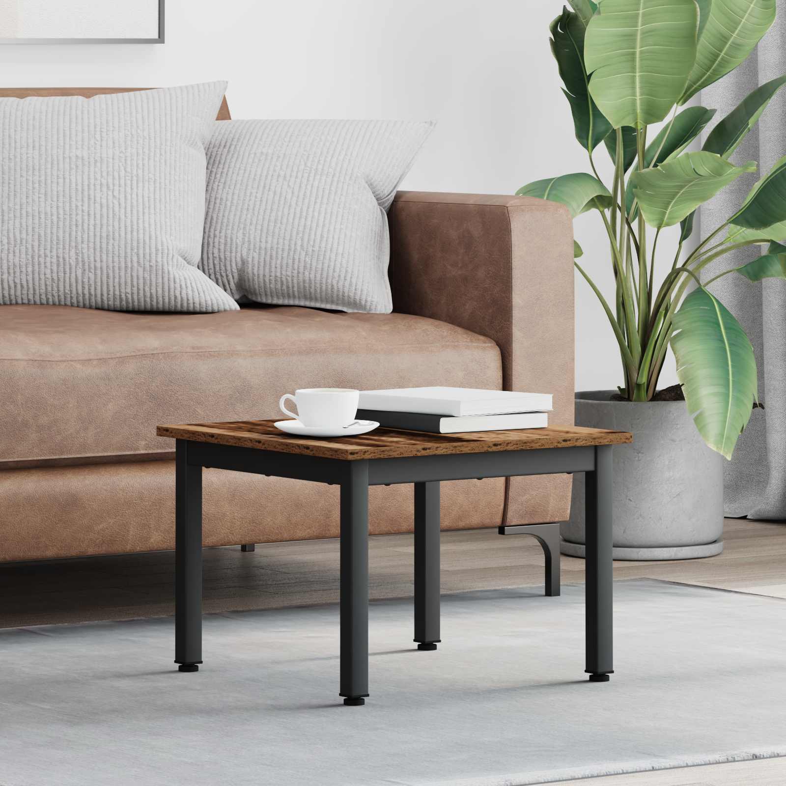 Sonoma Grey Coffee Table 100 x 100 x 45 cm Engineered Wood