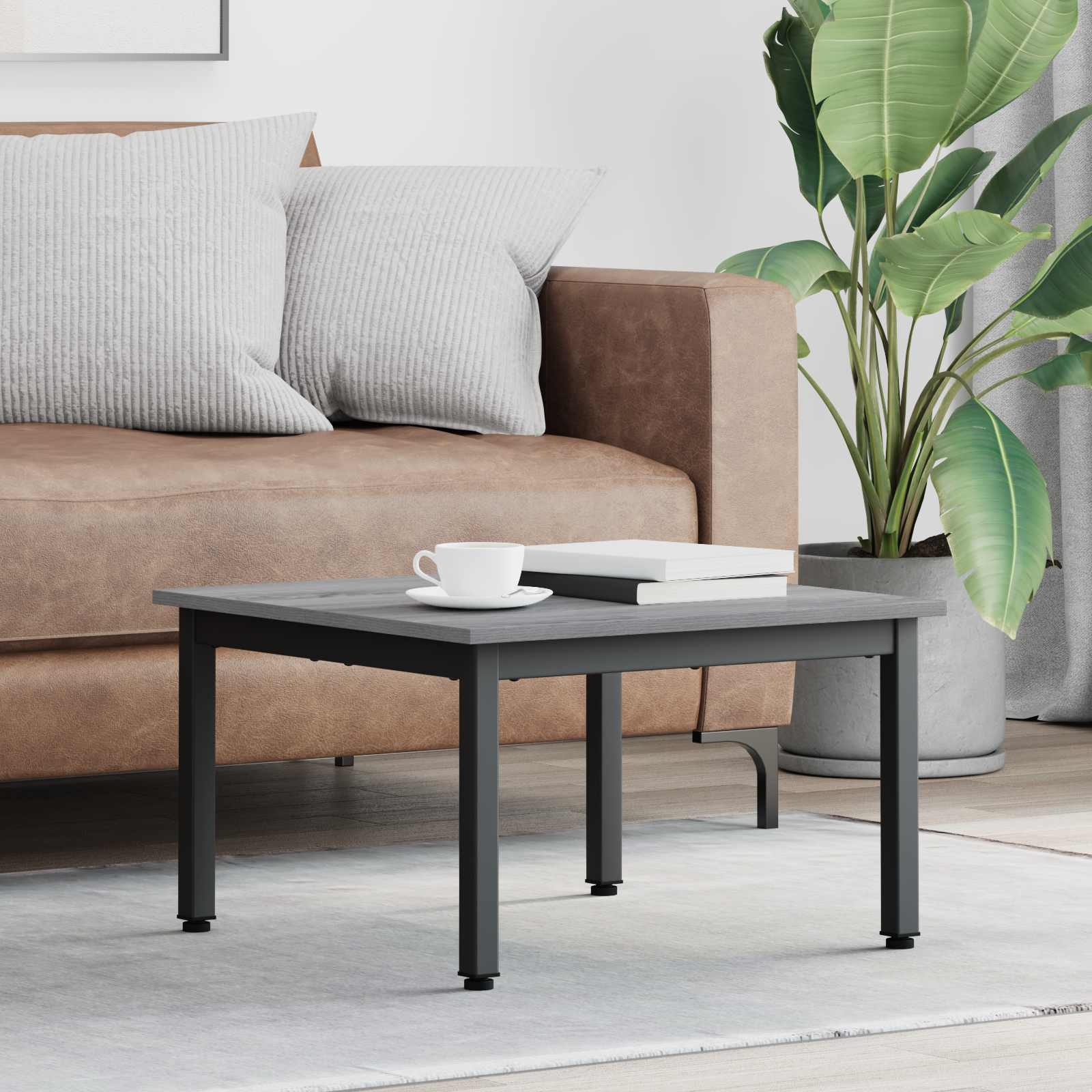 Sonoma Grey Coffee Table 100 x 100 x 45 cm Engineered Wood