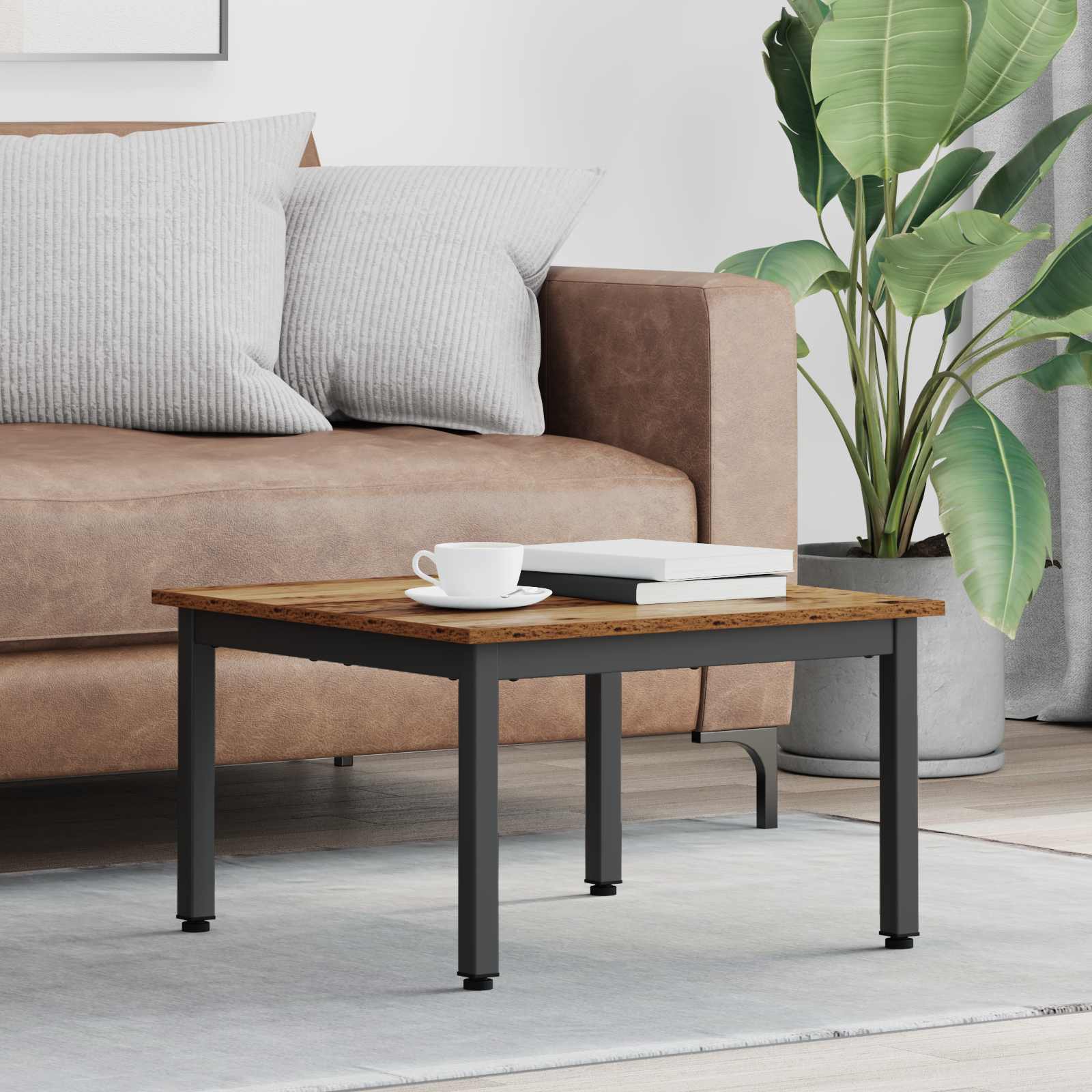 Sonoma Grey Coffee Table 100 x 100 x 45 cm Engineered Wood