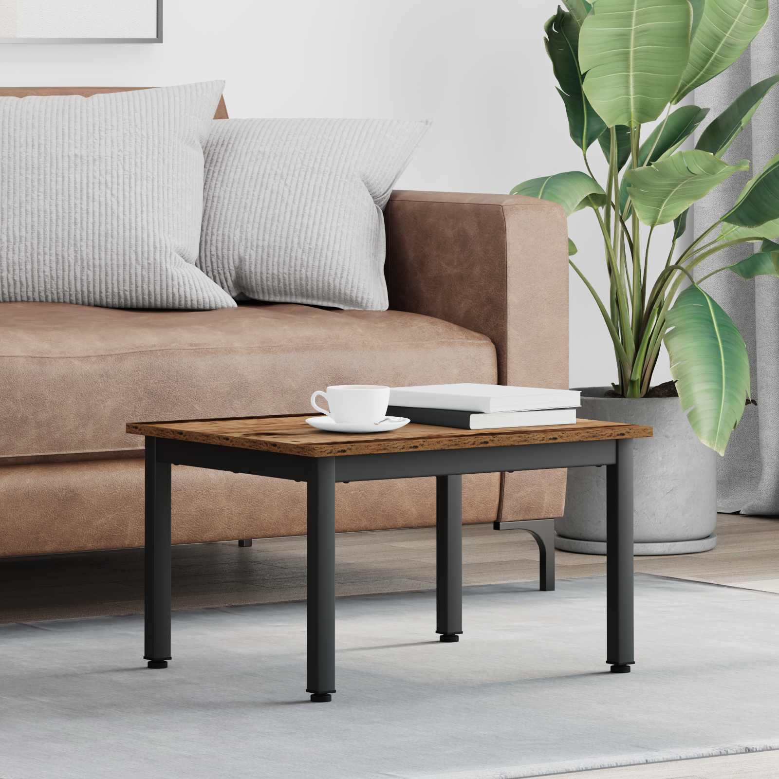 Sonoma Grey Coffee Table 100 x 100 x 45 cm Engineered Wood