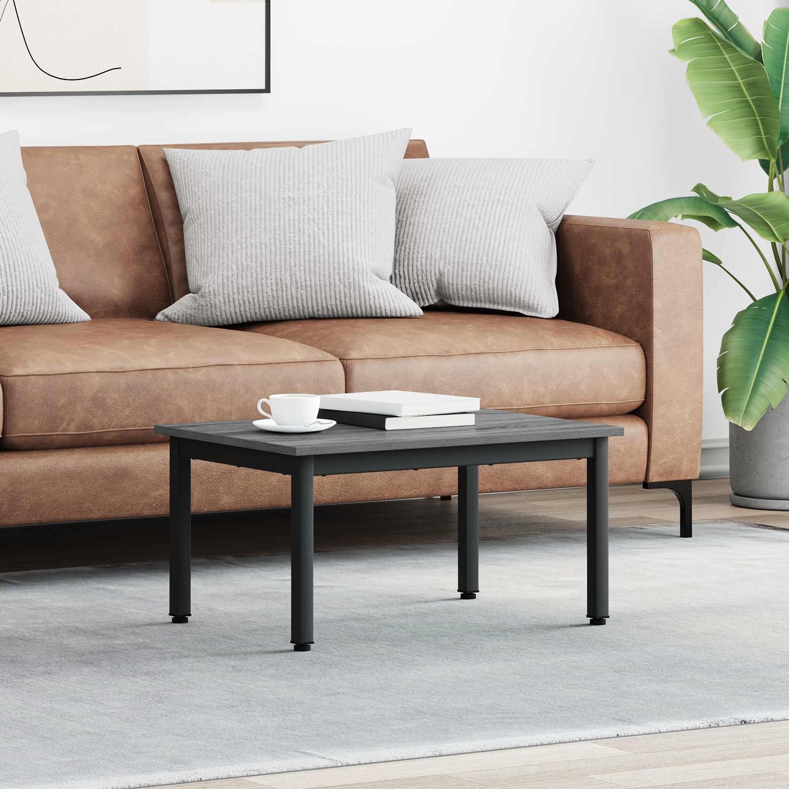 Sonoma Grey Coffee Table 100 x 100 x 45 cm Engineered Wood