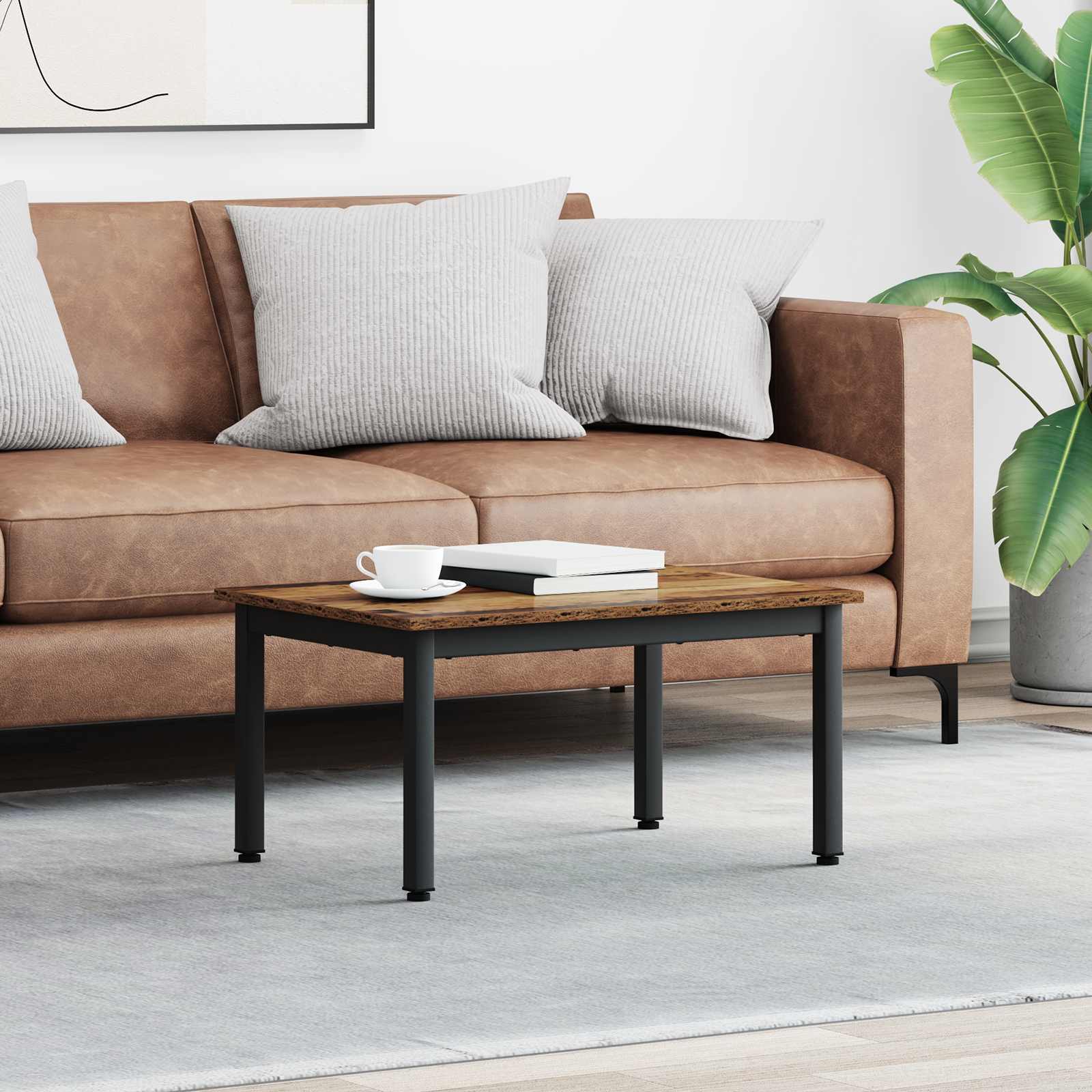 Sonoma Grey Coffee Table 100 x 100 x 45 cm Engineered Wood