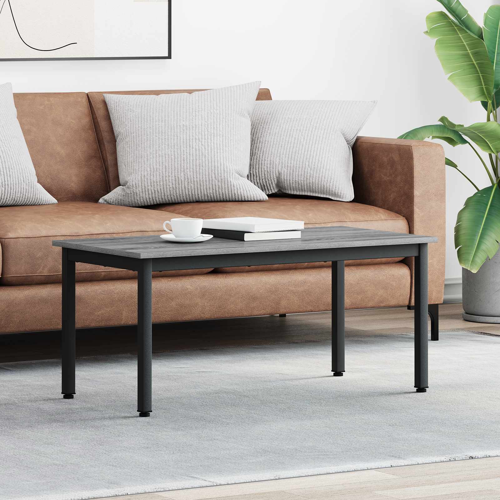 Sonoma Grey Coffee Table 100 x 100 x 45 cm Engineered Wood