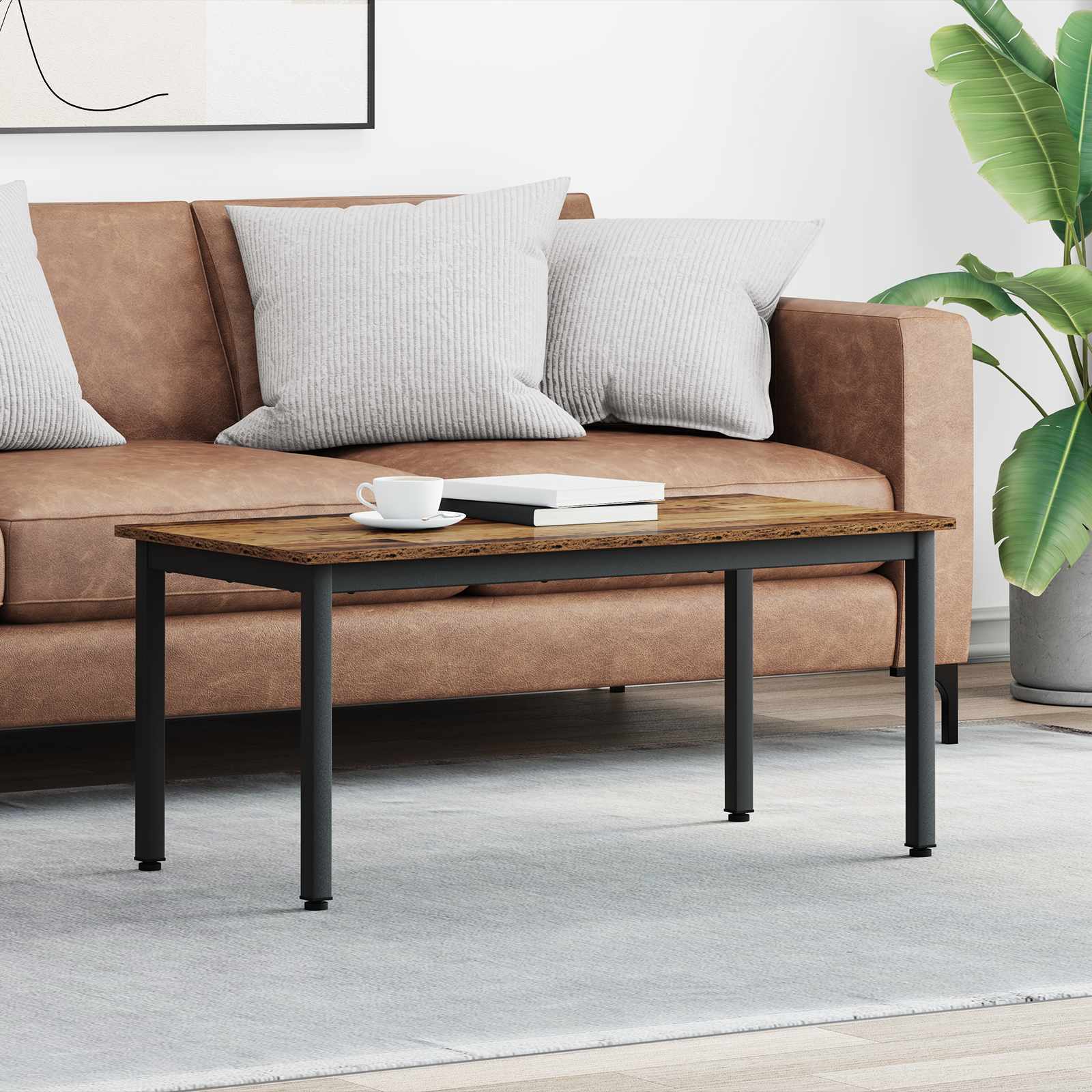 Sonoma Grey Coffee Table 100 x 100 x 45 cm Engineered Wood