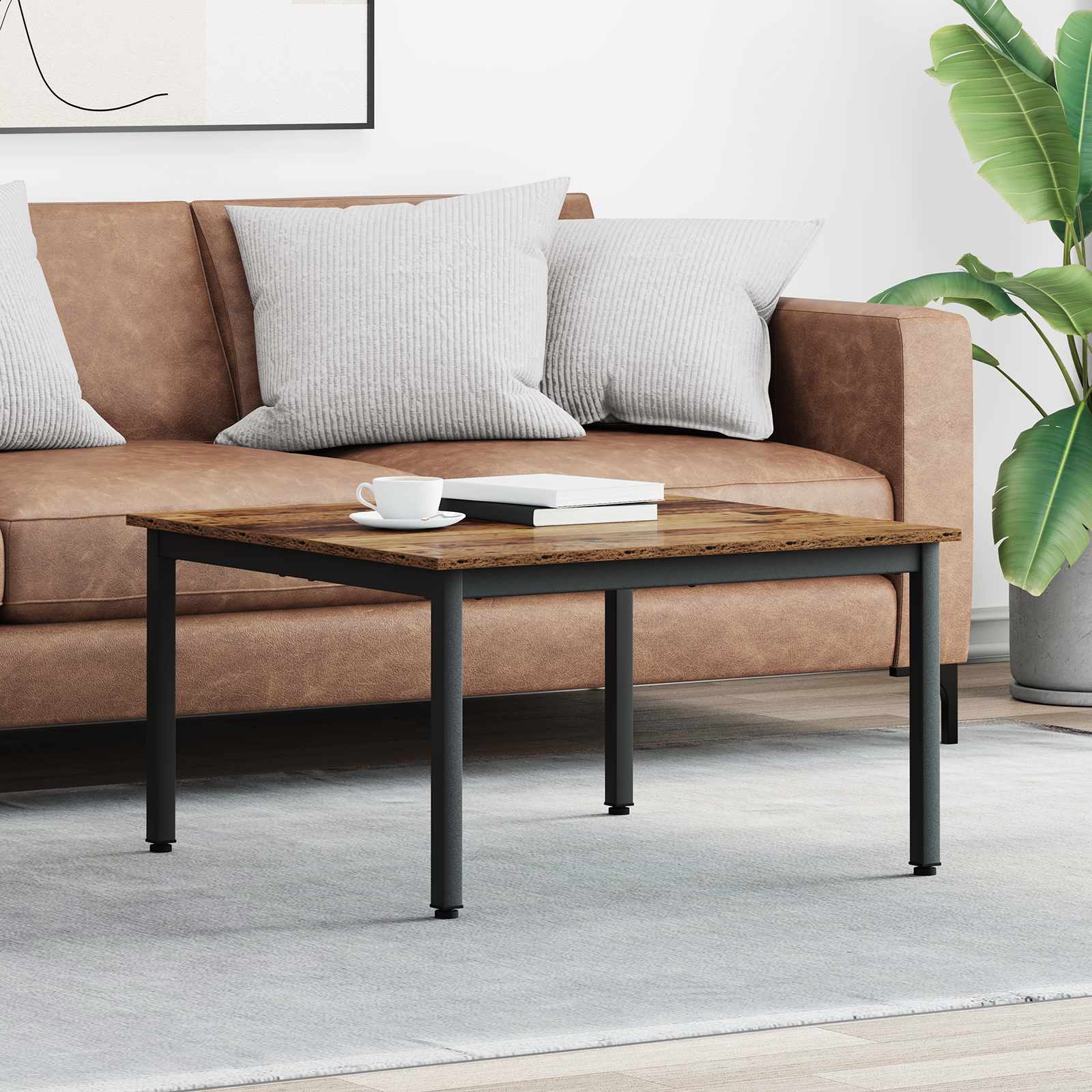 Sonoma Grey Coffee Table 100 x 100 x 45 cm Engineered Wood
