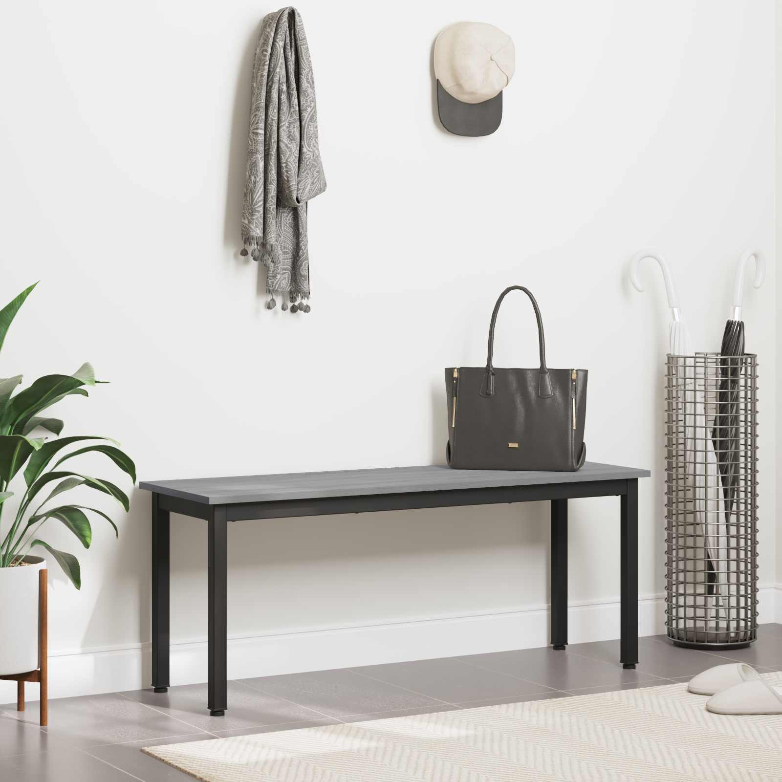 Banco Gris Sonoma 110 x 35 x 45 cm Madera de ingeniería
